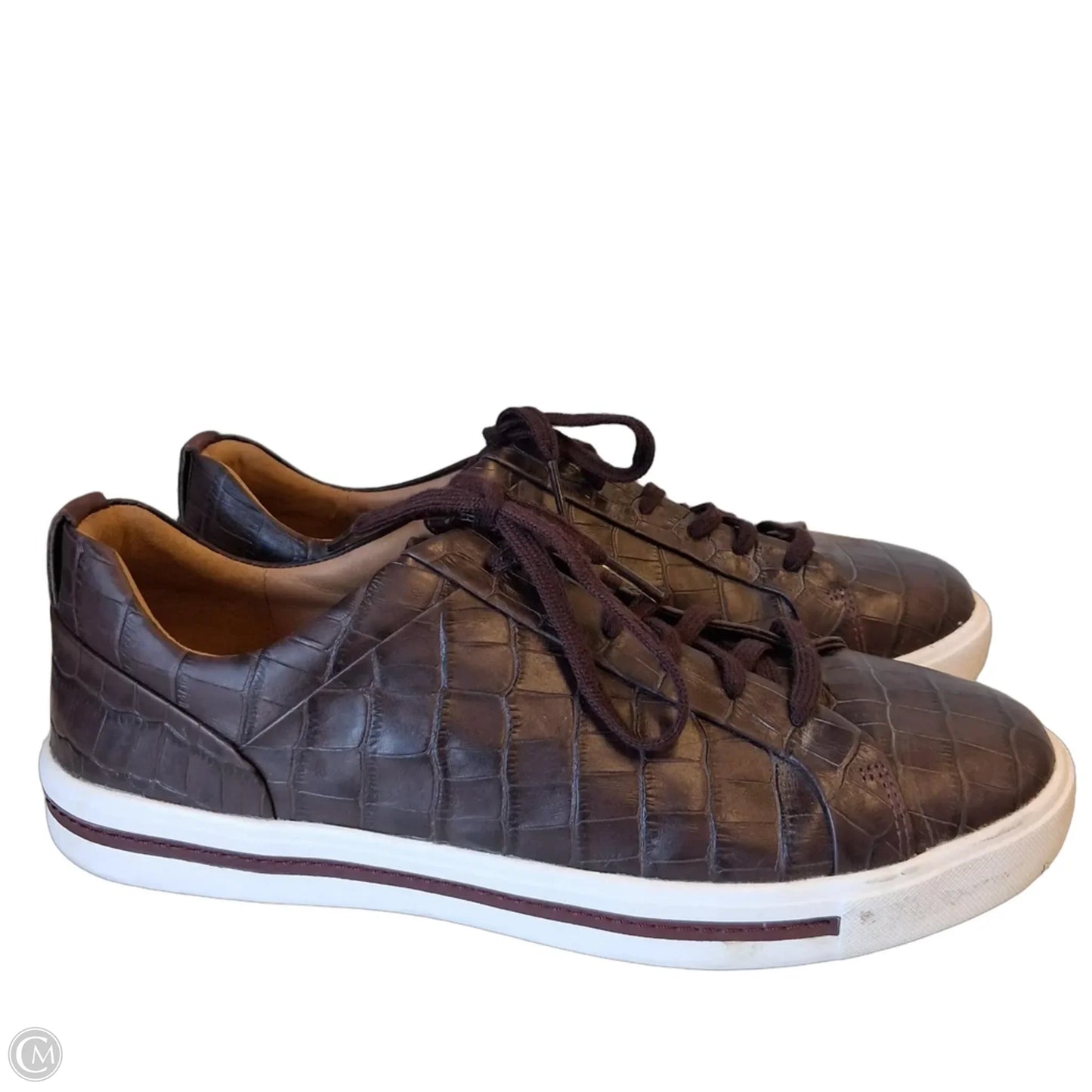 Shoes Flats By Clarks In Brown, Size: 10
