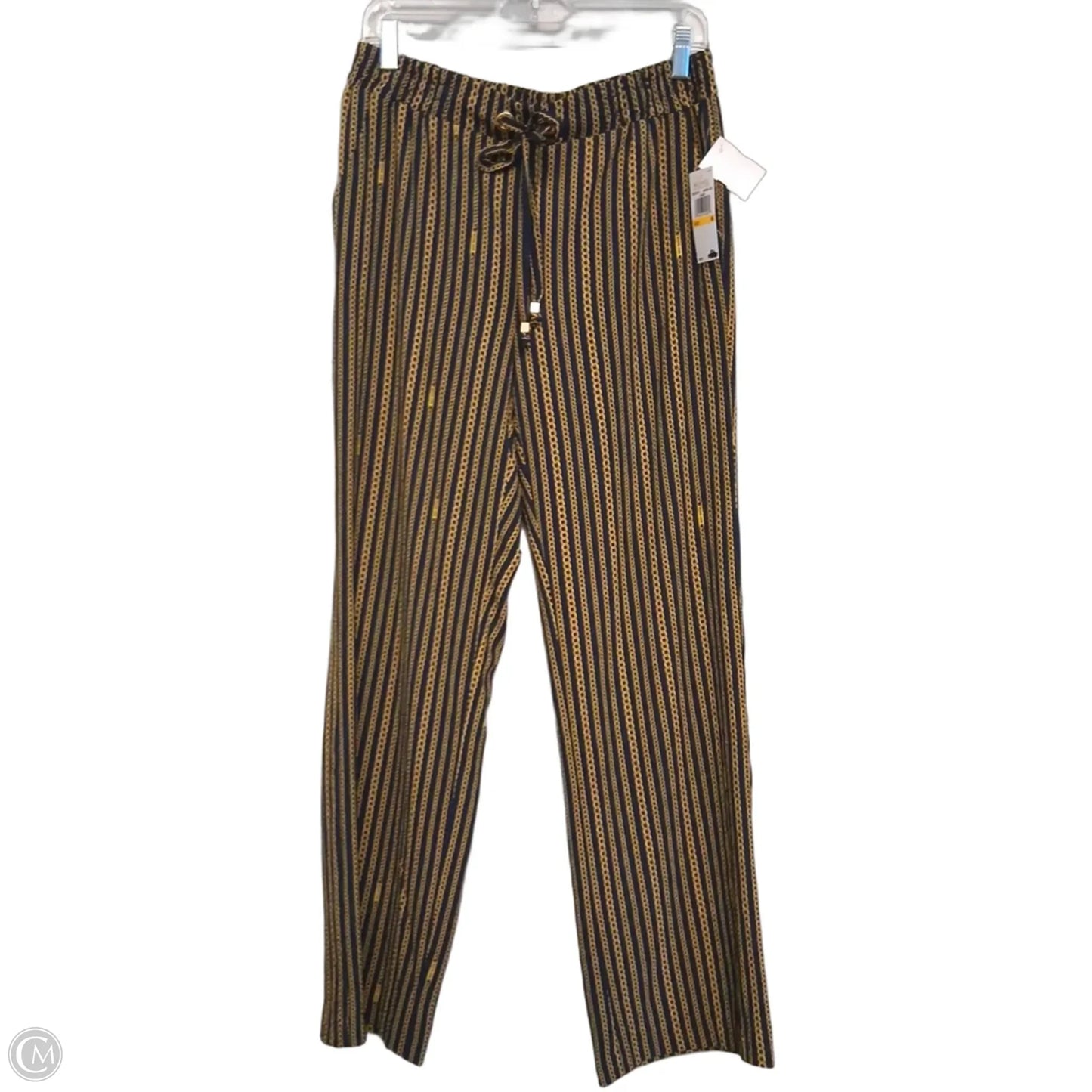 Pants Lounge By Michael By Michael Kors In Black & Gold, Size: 8
