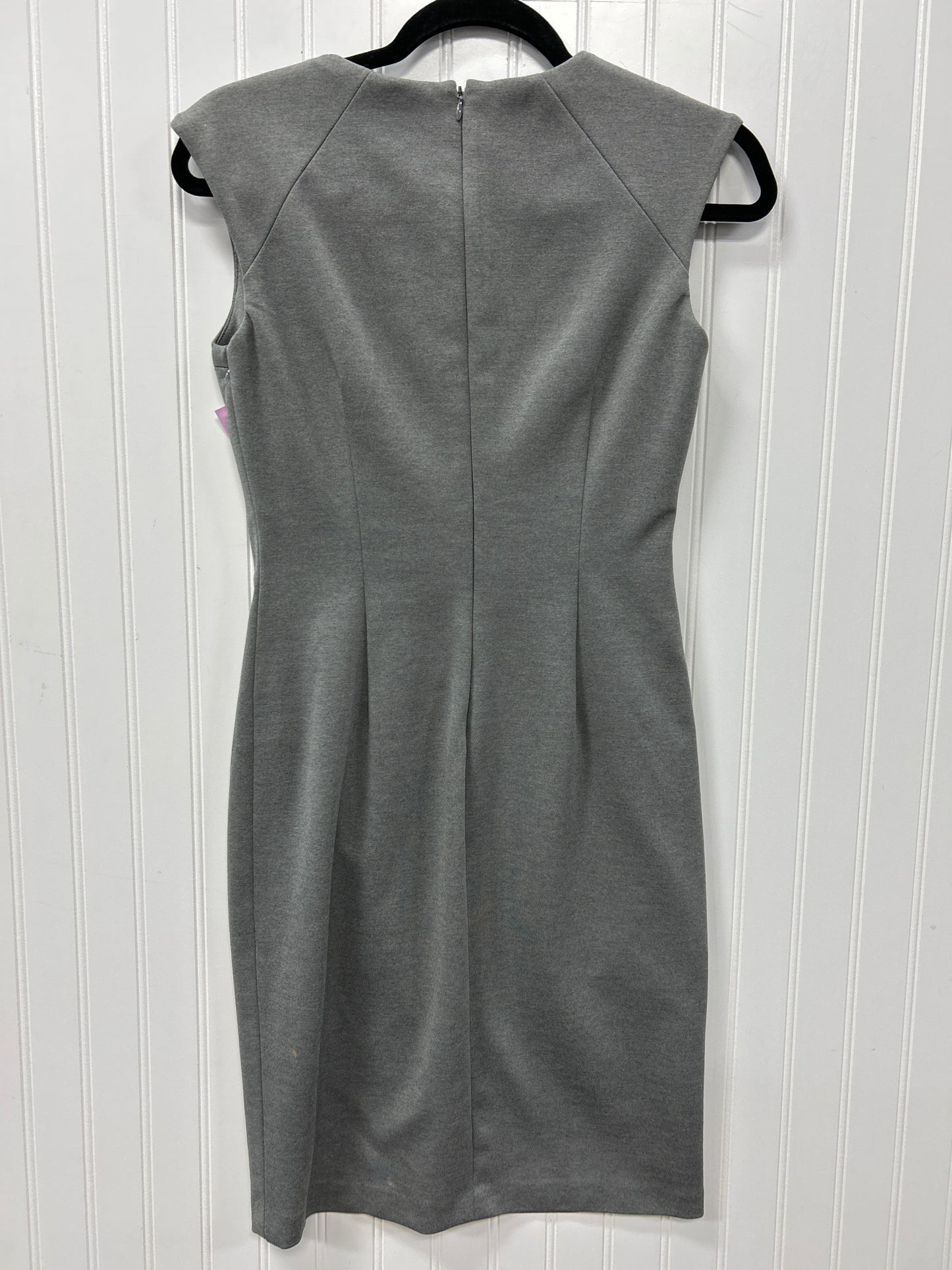 Dress Work By Calvin Klein In Grey, Size:2