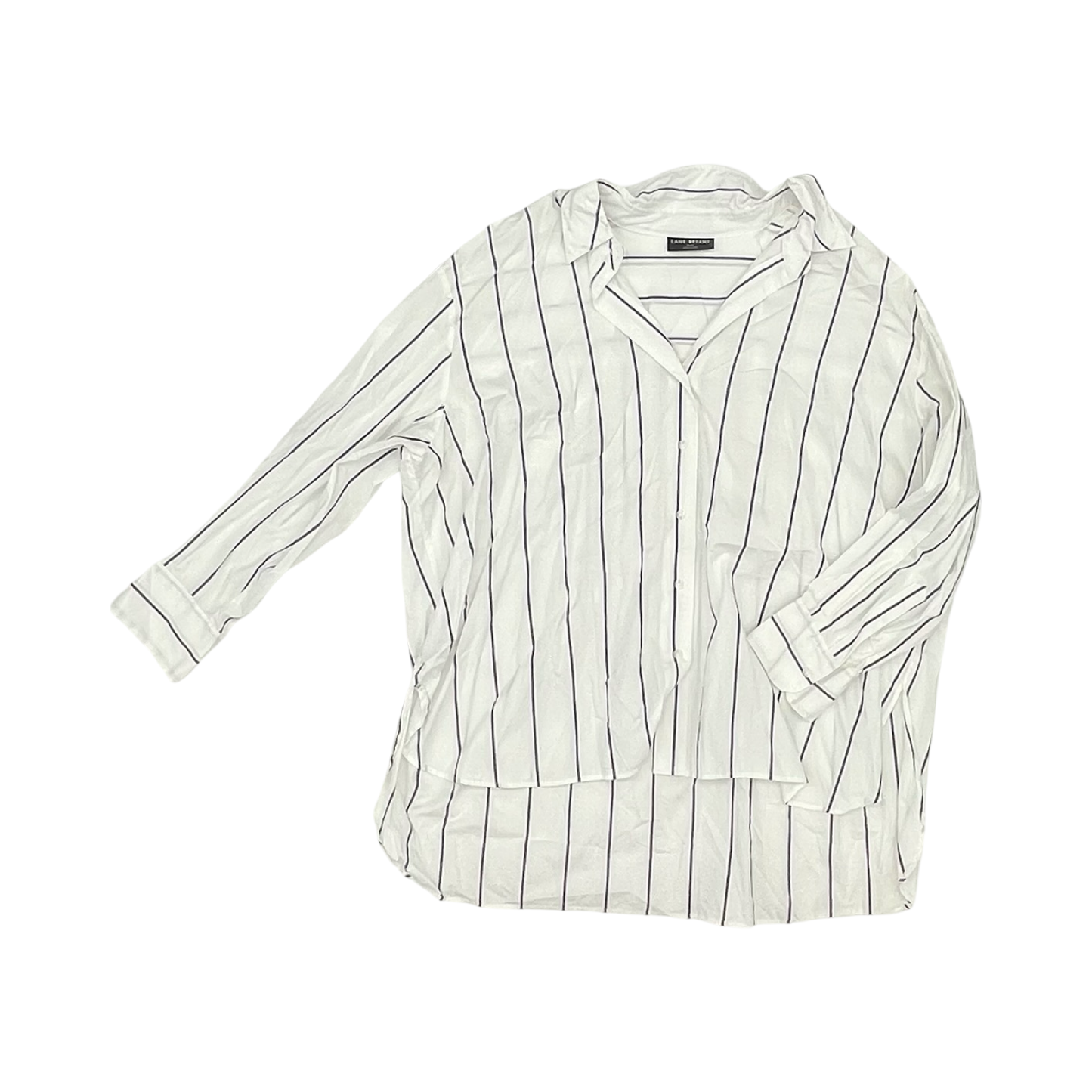 Blouse Ls By Lane Bryant In Black & White, Size:4X
