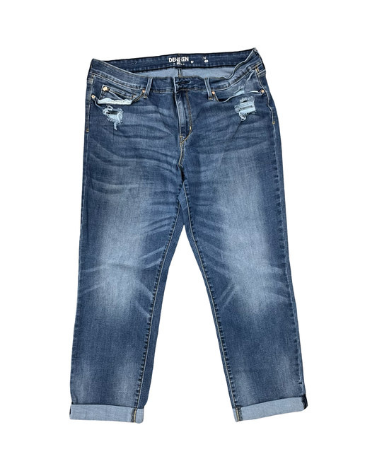 Jeans Cropped By Denizen By Levis In Blue Denim, Size:16