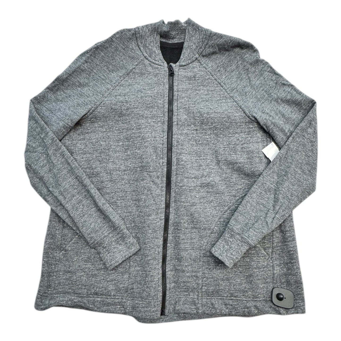 Athletic Jacket By Lululemon In Grey, Size:6