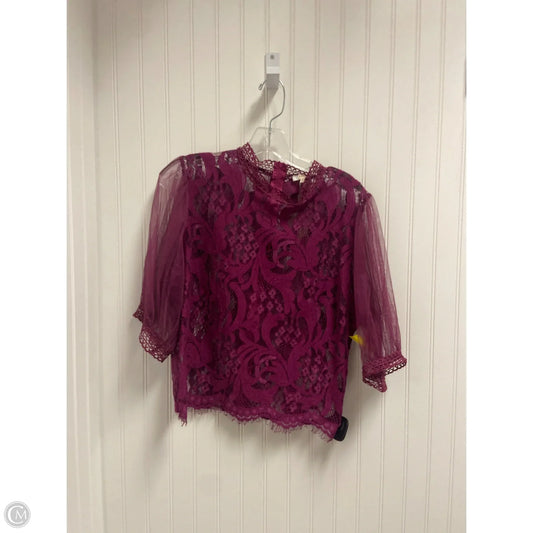 Top Long Sleeve By Peach In Purple, Size: L