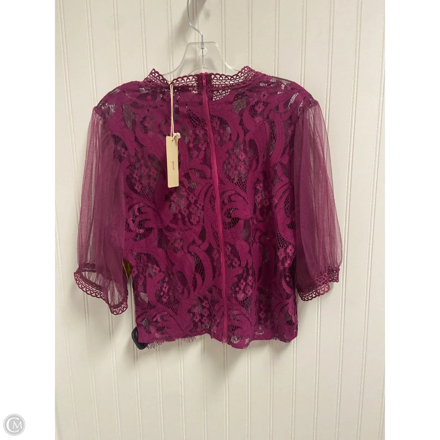 Top Long Sleeve By Peach In Purple, Size: L