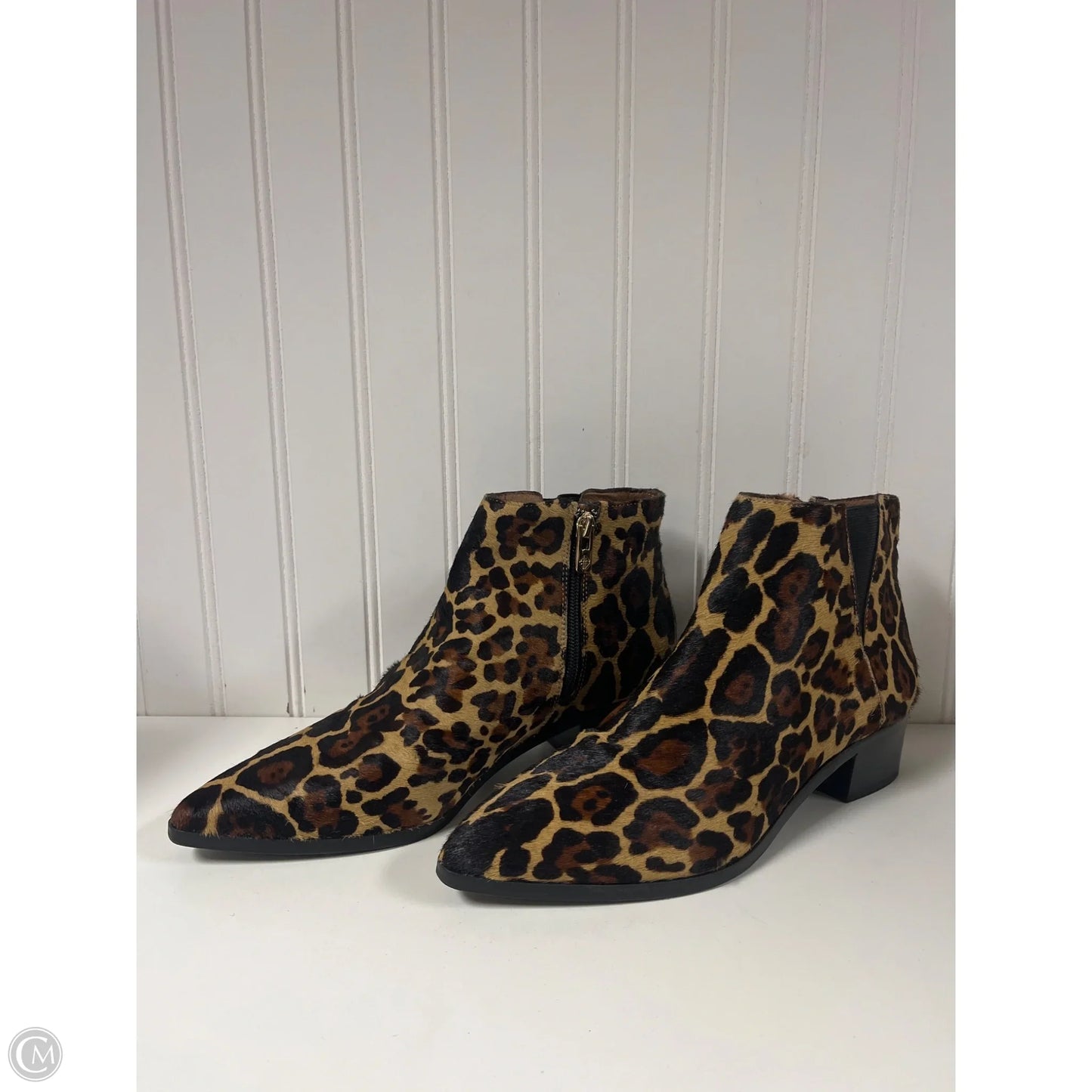 Boots Ankle Heels By Antonio Melani In Animal Print, Size: 8