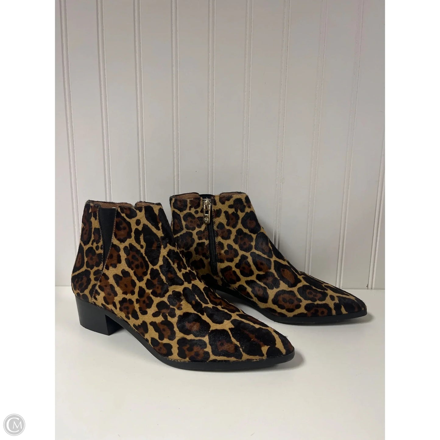 Boots Ankle Heels By Antonio Melani In Animal Print, Size: 8