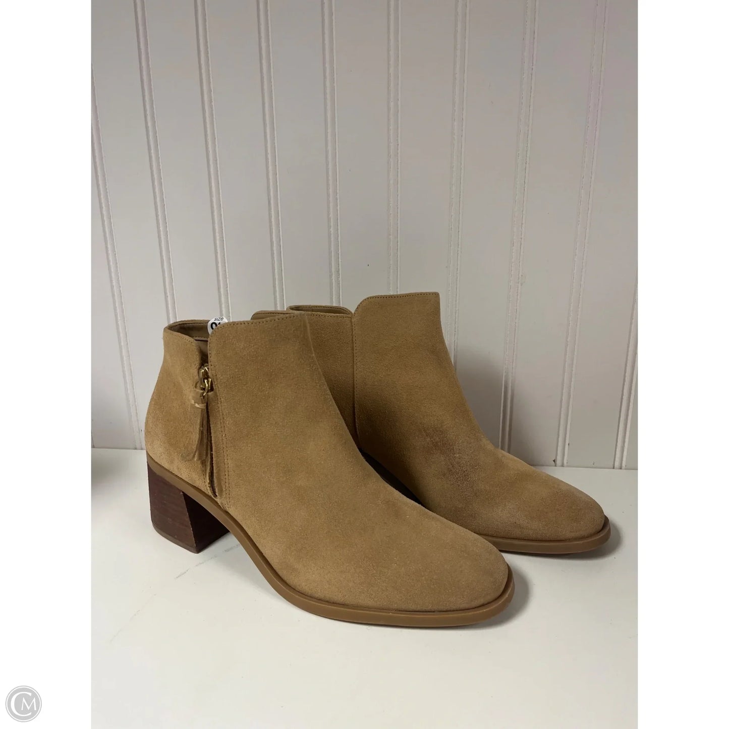 Boots Ankle Heels By Alex Marie In Tan, Size: 9.5