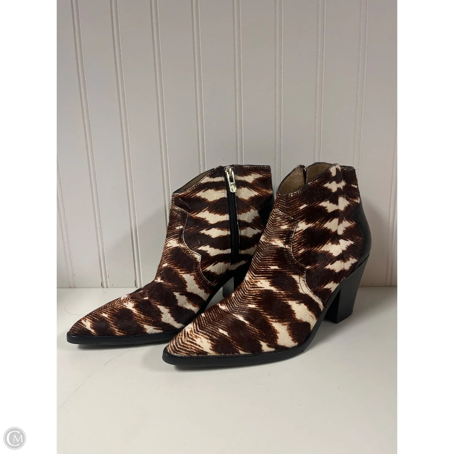 Boots Ankle Heels By Antonio Melani In Animal Print, Size: 8