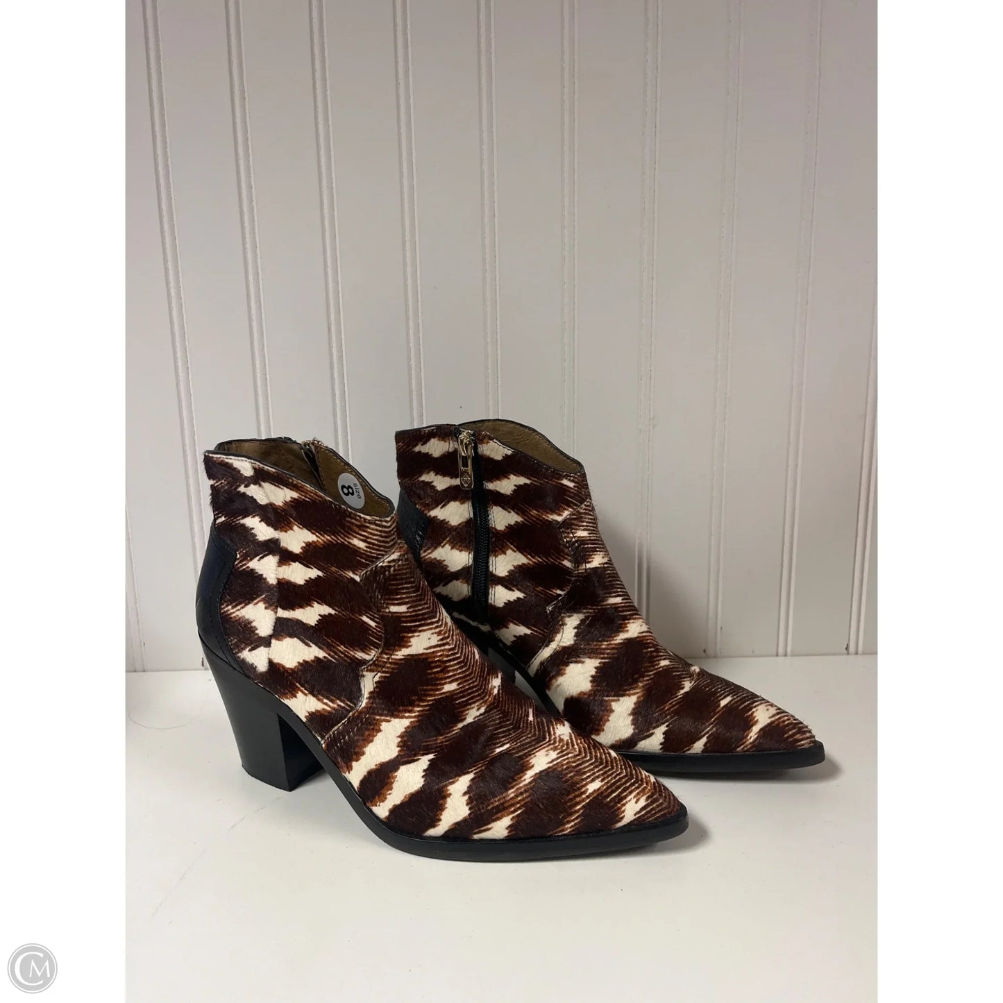 Boots Ankle Heels By Antonio Melani In Animal Print, Size: 8