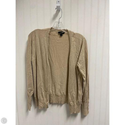 Sweater Cardigan By Worthington In Gold, Size: L