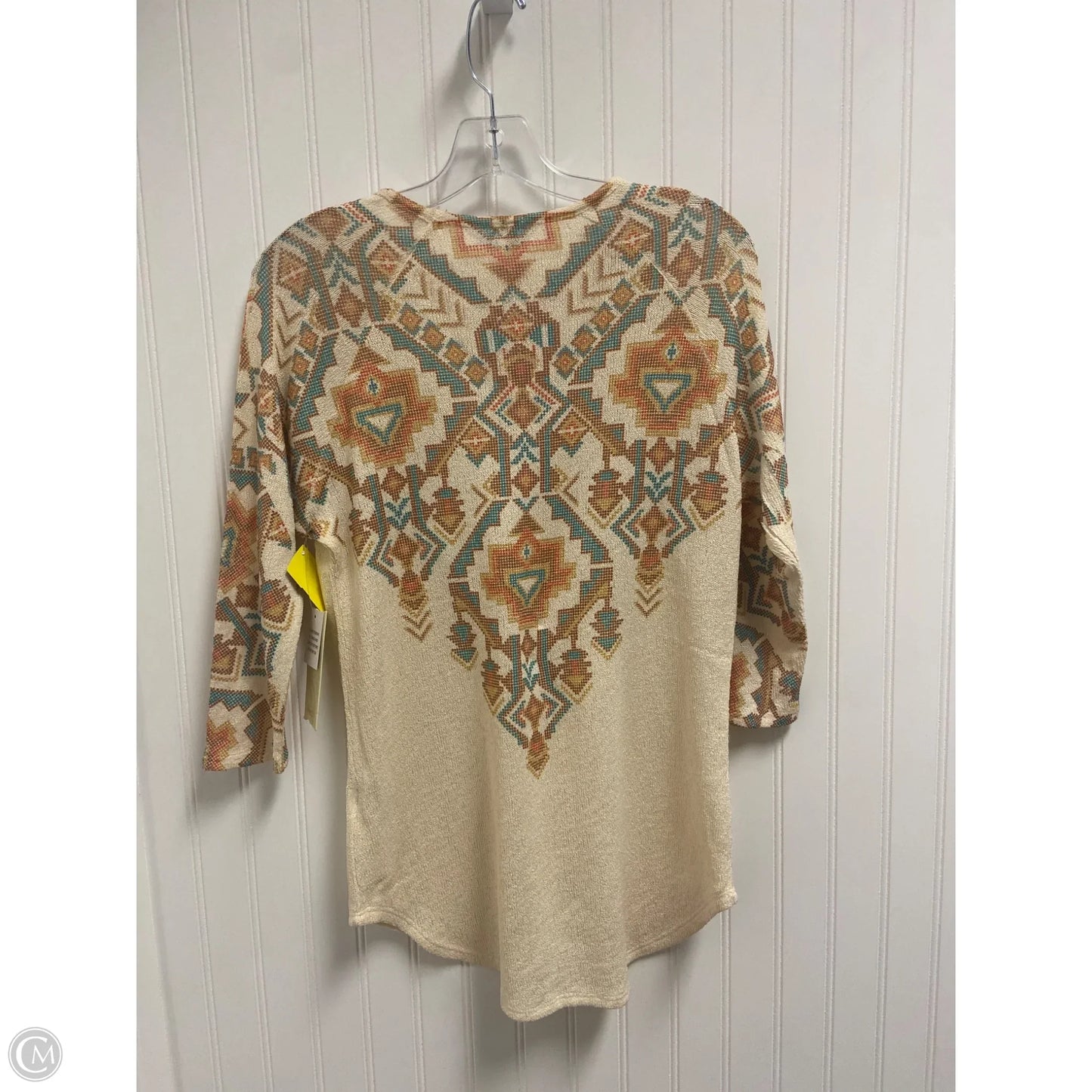 Top Long Sleeve By Reba In Beige, Size: M