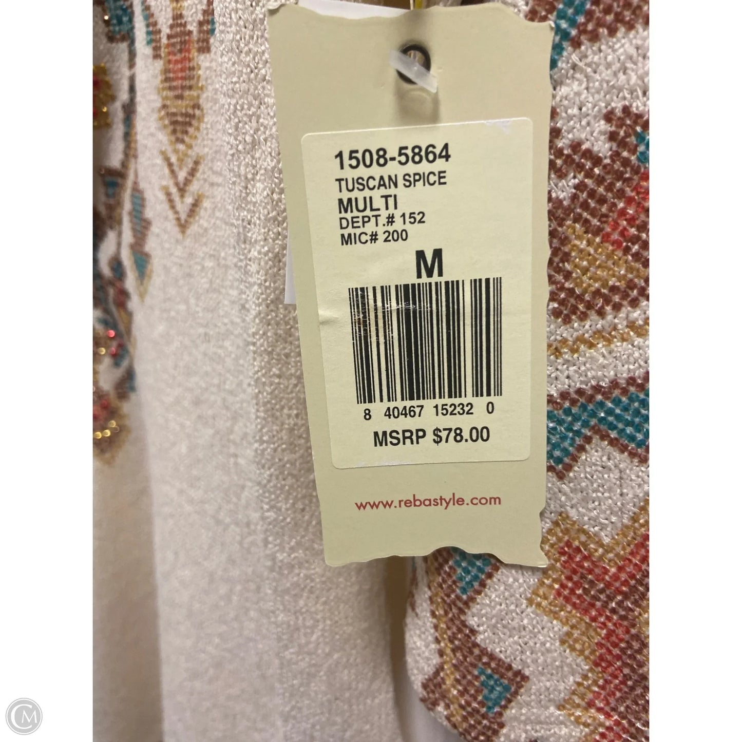 Top Long Sleeve By Reba In Beige, Size: M