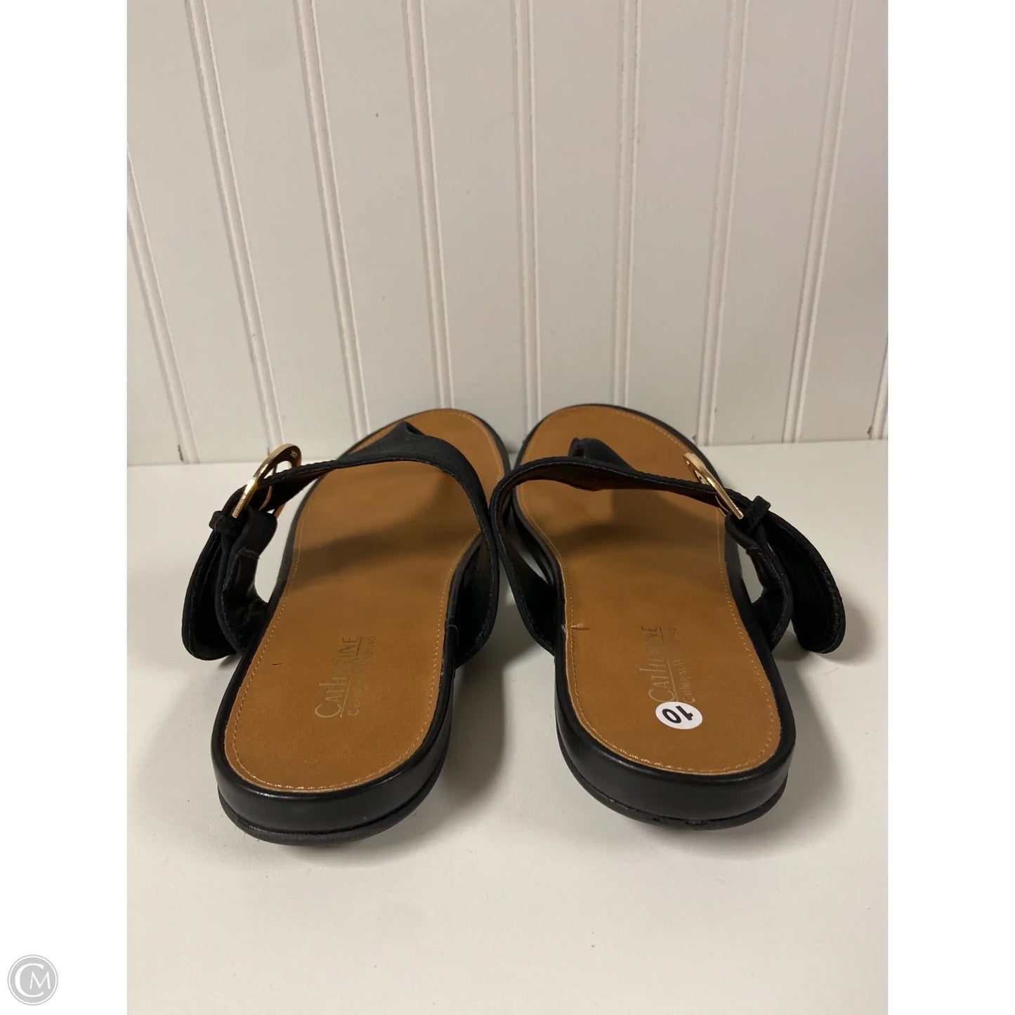 Sandals Flats By Catherine Malandrino In Black, Size: 10