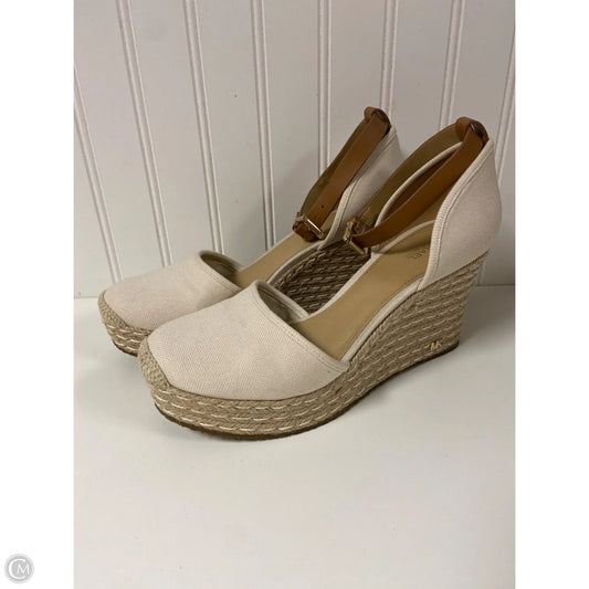 Shoes Heels Wedge By Michael By Michael Kors In Beige, Size: 9