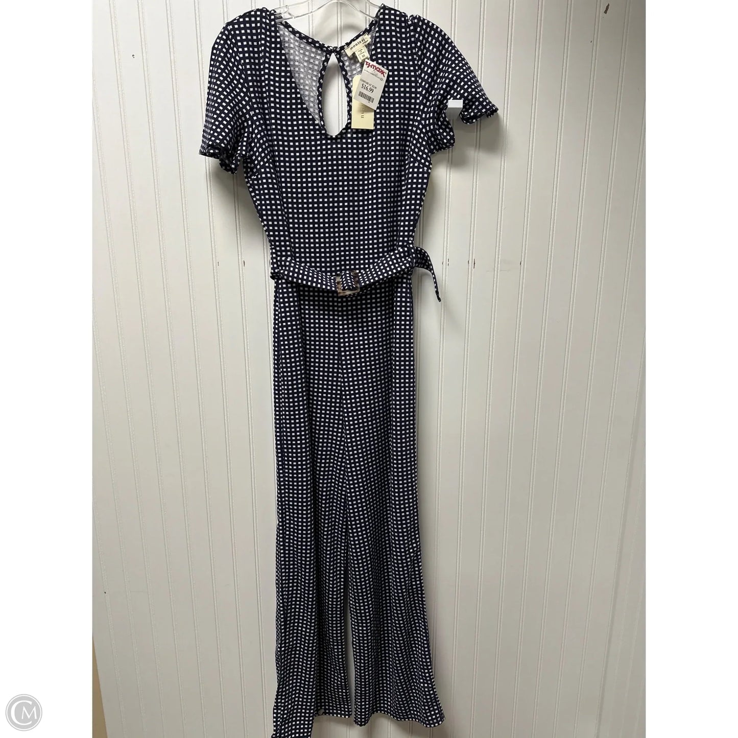 Jumpsuit By Monteau In Blue & White, Size: M
