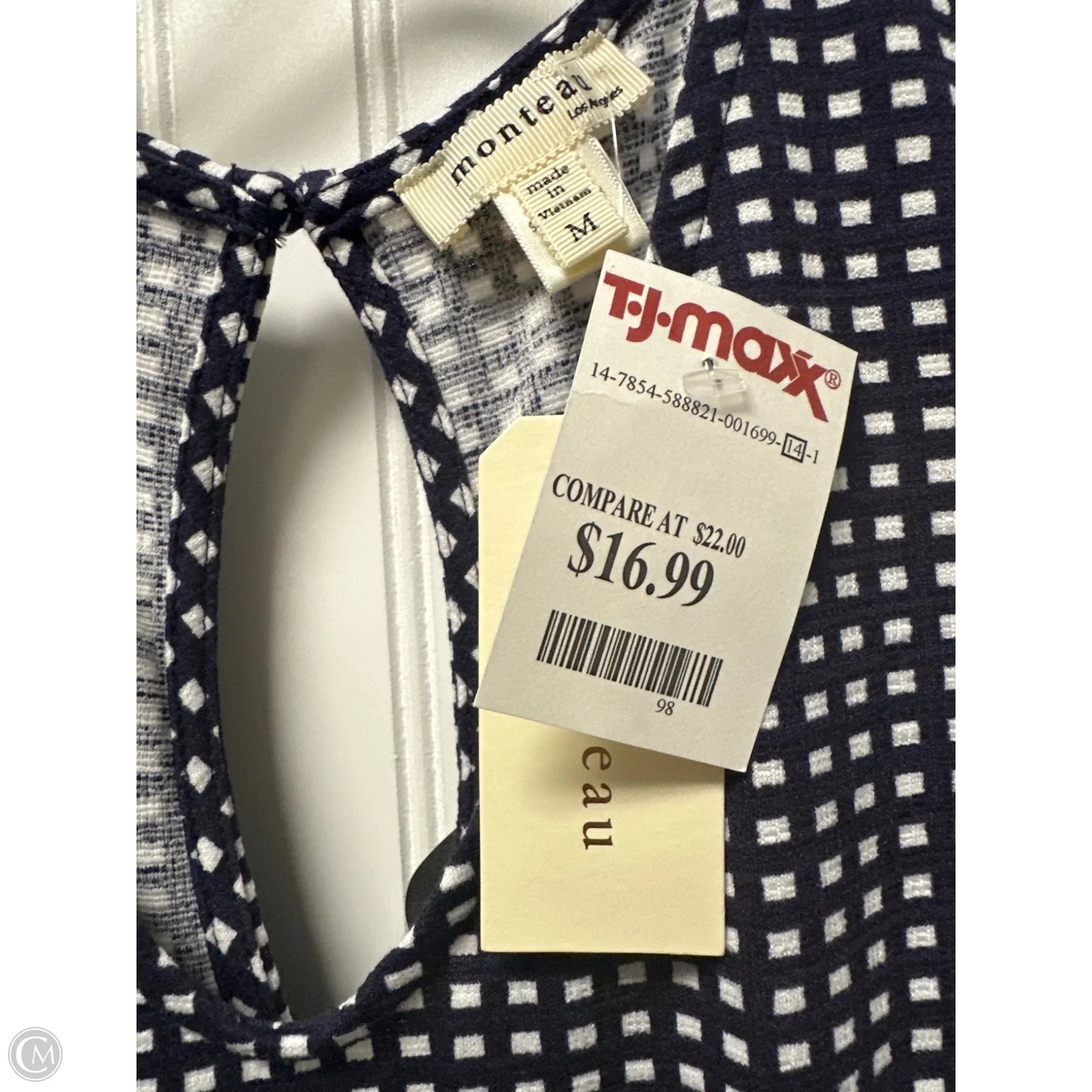 Jumpsuit By Monteau In Blue & White, Size: M