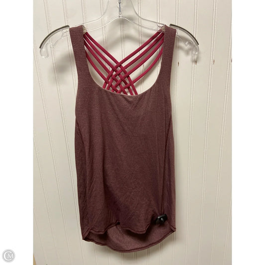 Athletic Tank Top By Lululemon In Maroon, Size: S