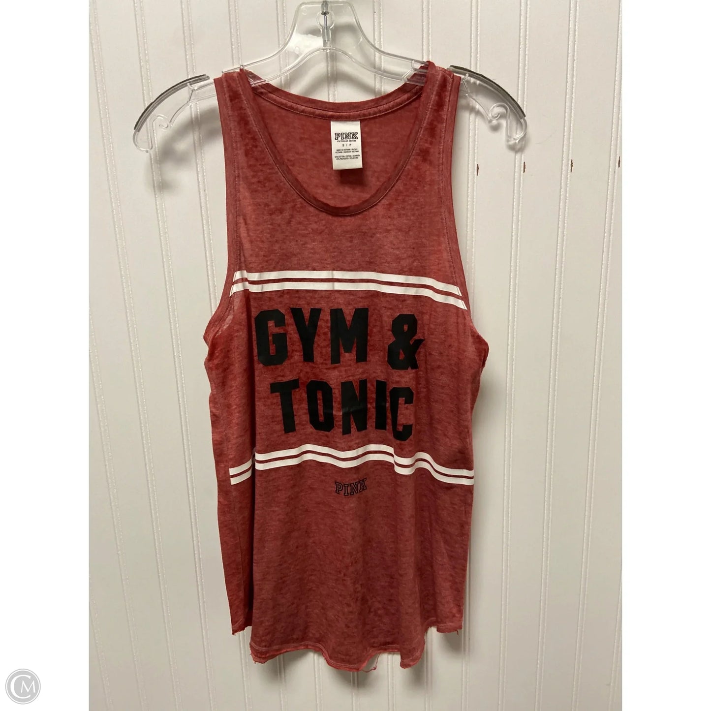 Athletic Tank Top By Pink In Red, Size: S