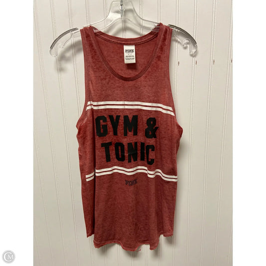 Athletic Tank Top By Pink In Red, Size: S