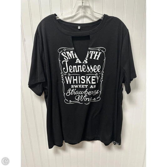 Top Short Sleeve By Clothes Mentor In Black, Size: 3x