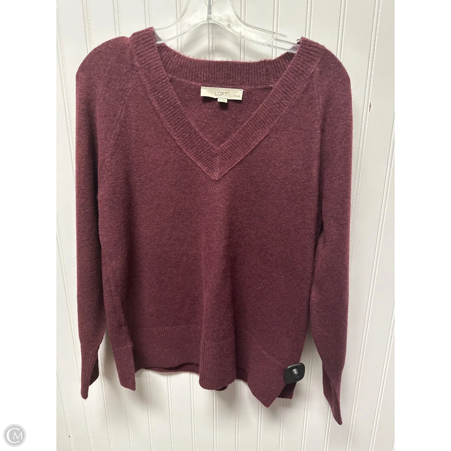 Sweater By Loft In Maroon, Size: Sp