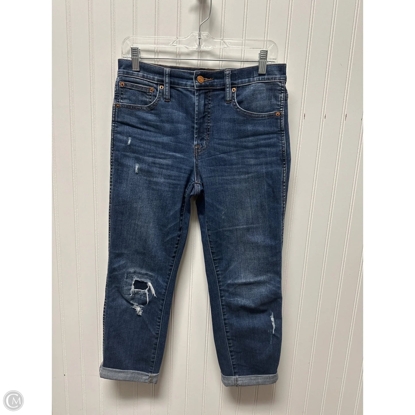 Jeans Cropped By J. Crew In Blue Denim, Size: 6