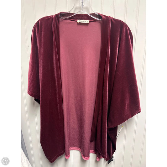 Shawl By Ginger G In Maroon, Size: S