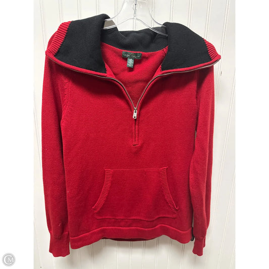 Sweater By Lauren By Ralph Lauren In Red, Size: L