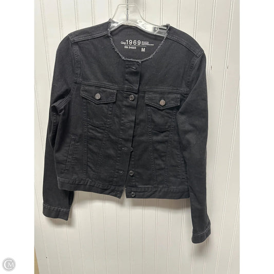 Jacket Denim By Gap In Black, Size: M