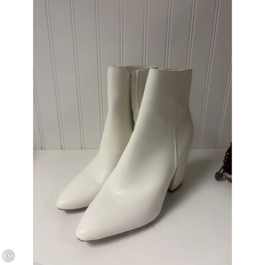 Boots Ankle Heels By Sugar In White, Size: 8
