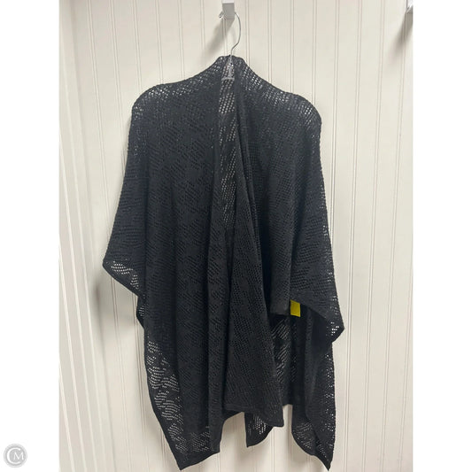 Shawl By Clothes Mentor In Black & Silver, Size: Osfm