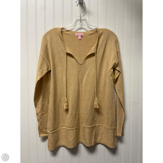Top Long Sleeve Designer By Lilly Pulitzer In Tan, Size: S