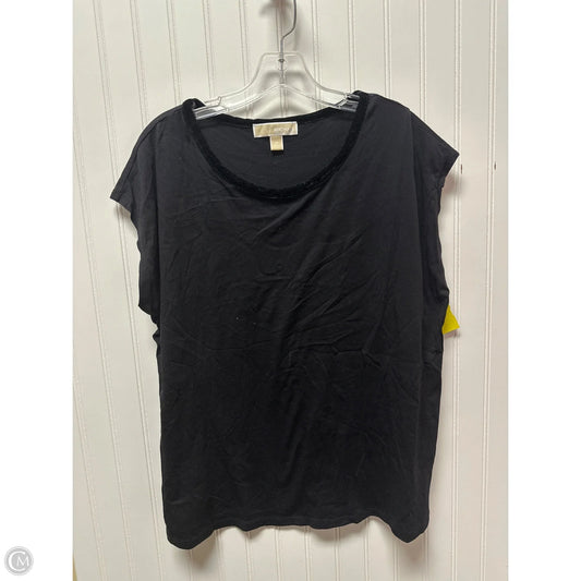 Top Short Sleeve By Michael By Michael Kors In Black, Size: 1x
