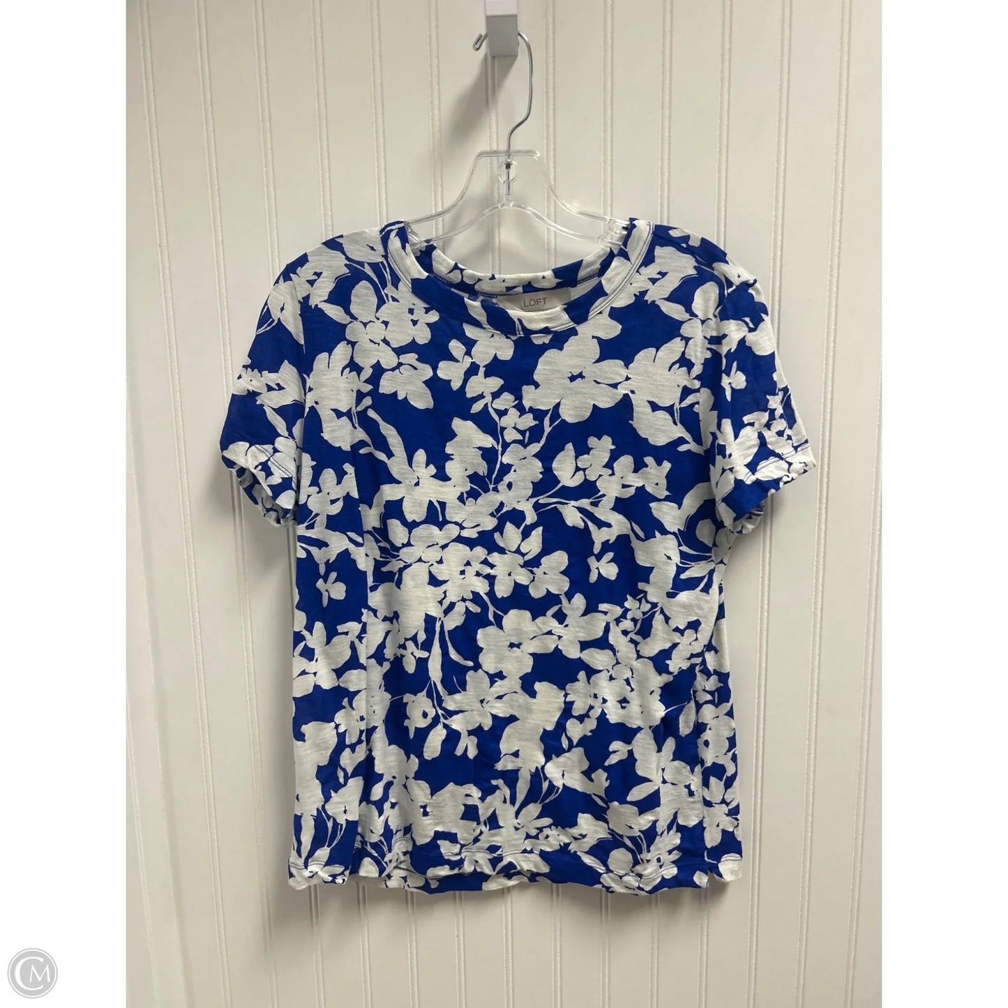 Top Short Sleeve By Loft In Floral Print, Size: M