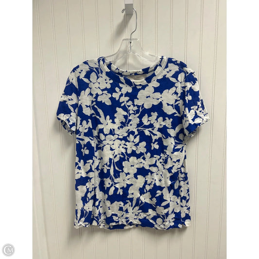 Top Short Sleeve By Loft In Floral Print, Size: M