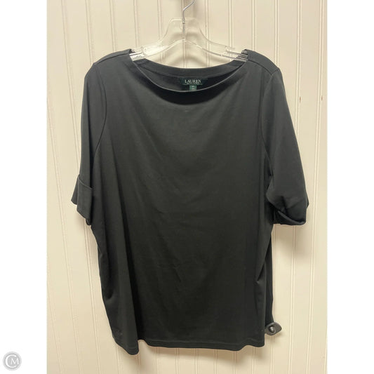 Top Short Sleeve Basic By Lauren By Ralph Lauren In Black, Size: 2x