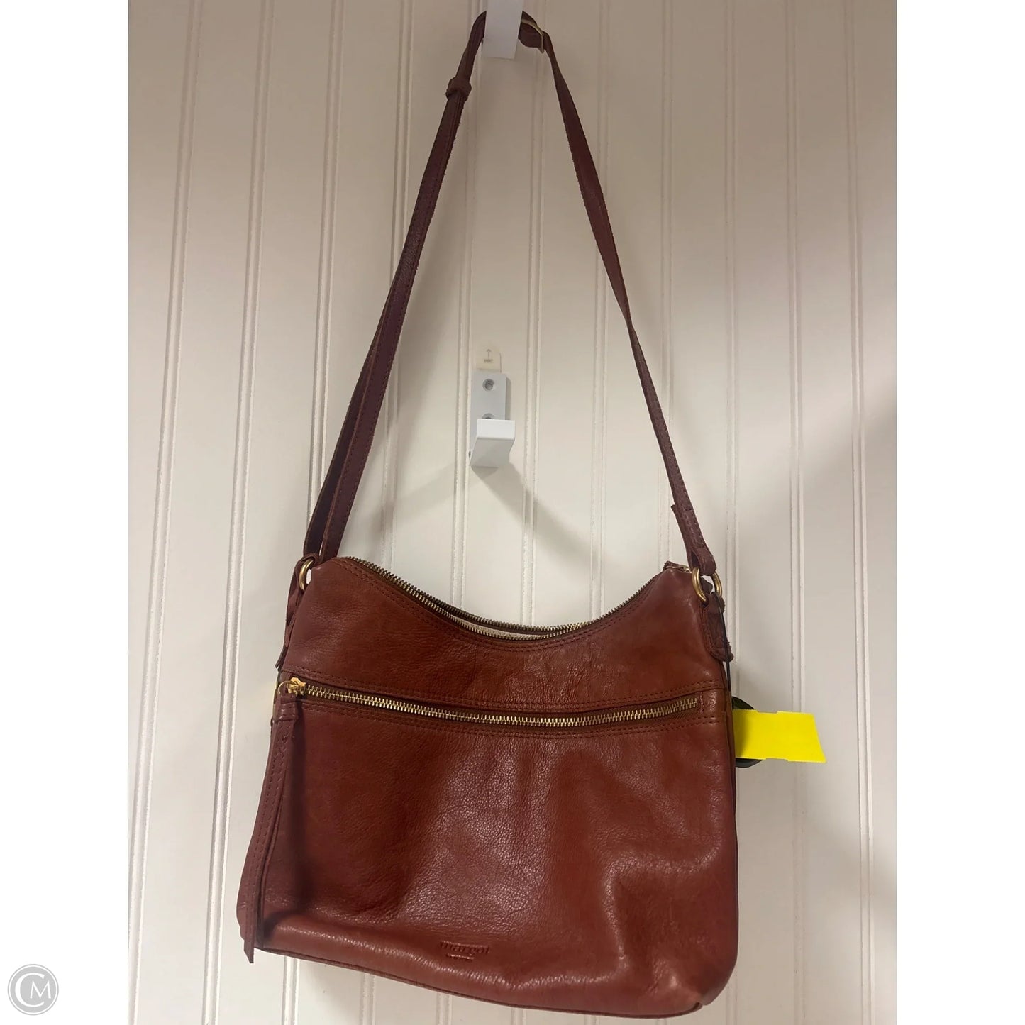 Handbag Leather By Margot, Size: Medium