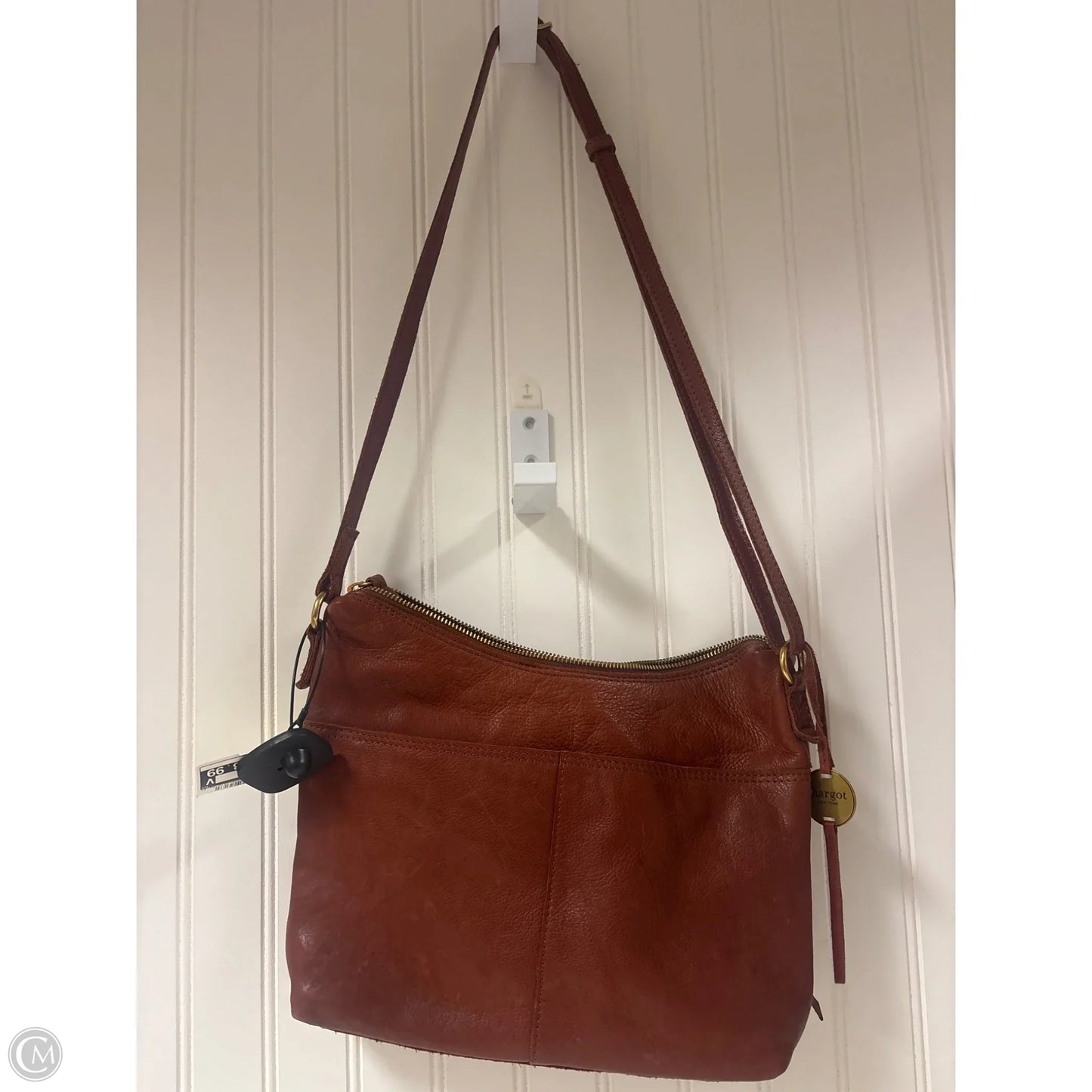Handbag Leather By Margot, Size: Medium