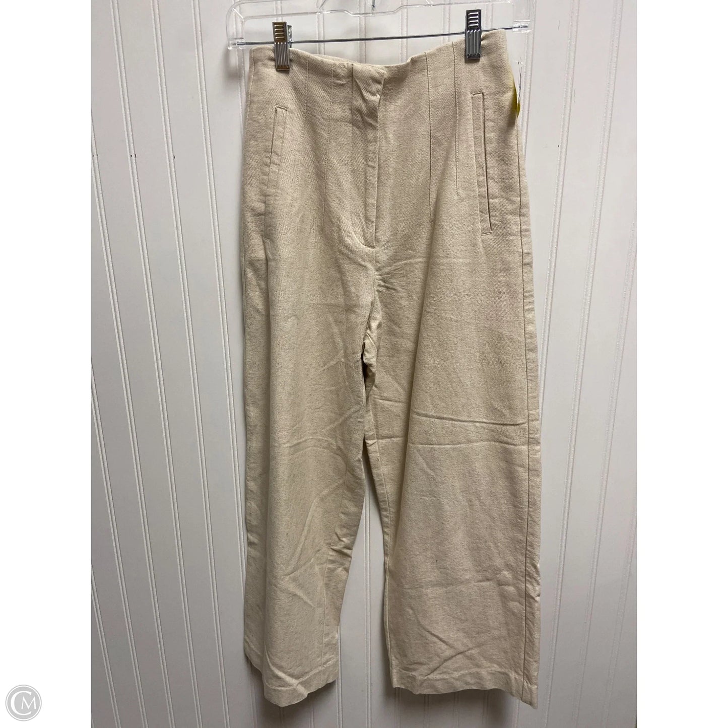 Pants Wide Leg By Zara In Beige, Size: 4