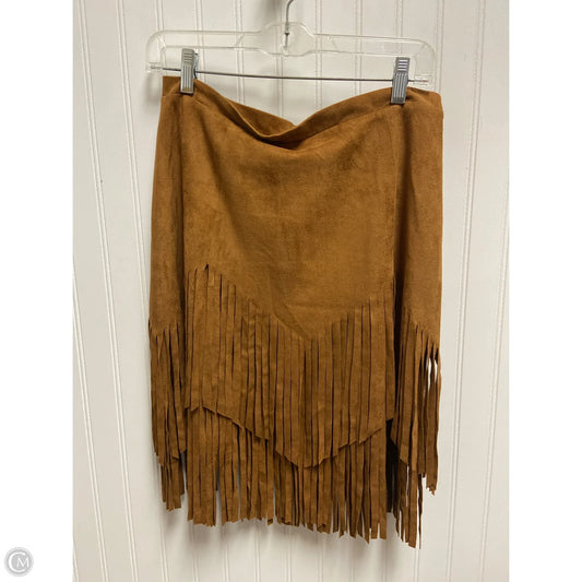 Skirt Midi By Clothes Mentor In Brown, Size: 10
