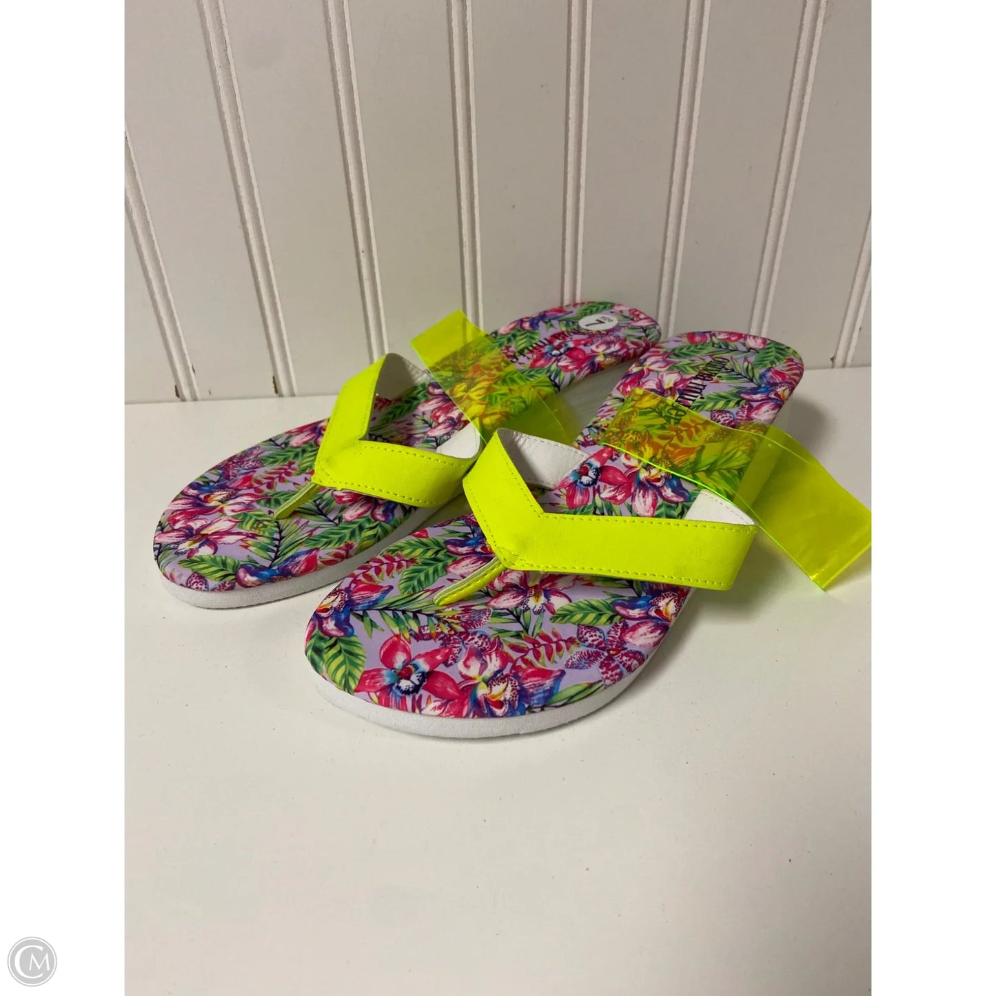 Sandals Flip Flops By Olivia Miller In Yellow, Size: 7
