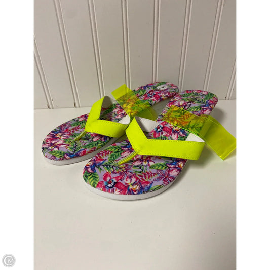 Sandals Flip Flops By Olivia Miller In Yellow, Size: 7