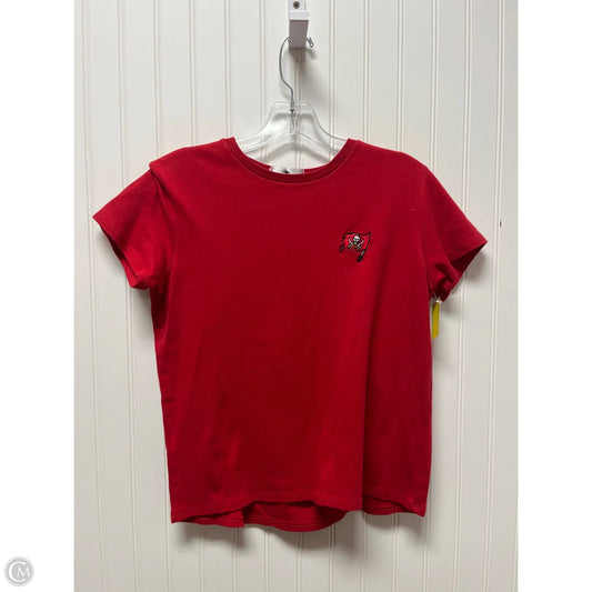 Top Short Sleeve By Antigua In Red, Size: L