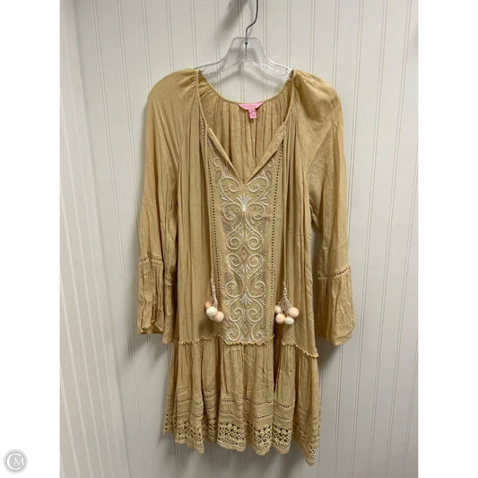 Dress Designer By Lilly Pulitzer In Beige, Size: M