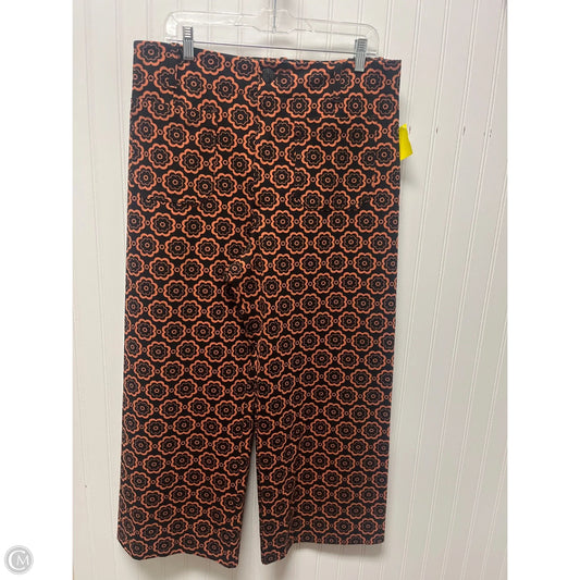 Pants Dress By Maeve In Black & Orange, Size: 16