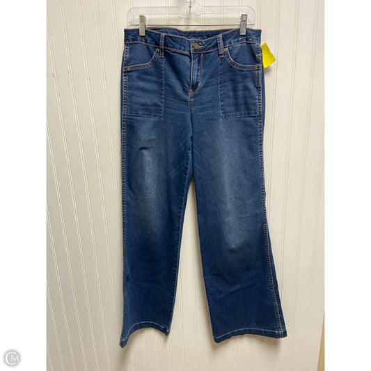 Jeans Flared By Calvin Klein In Blue Denim, Size: 8