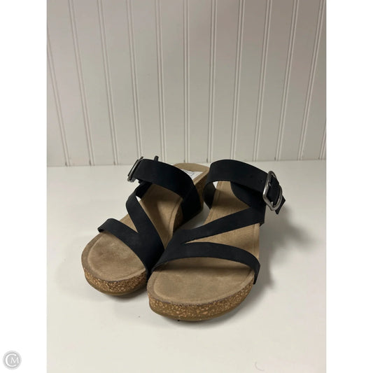 Sandals Heels Wedge By Annie In Black, Size: 7