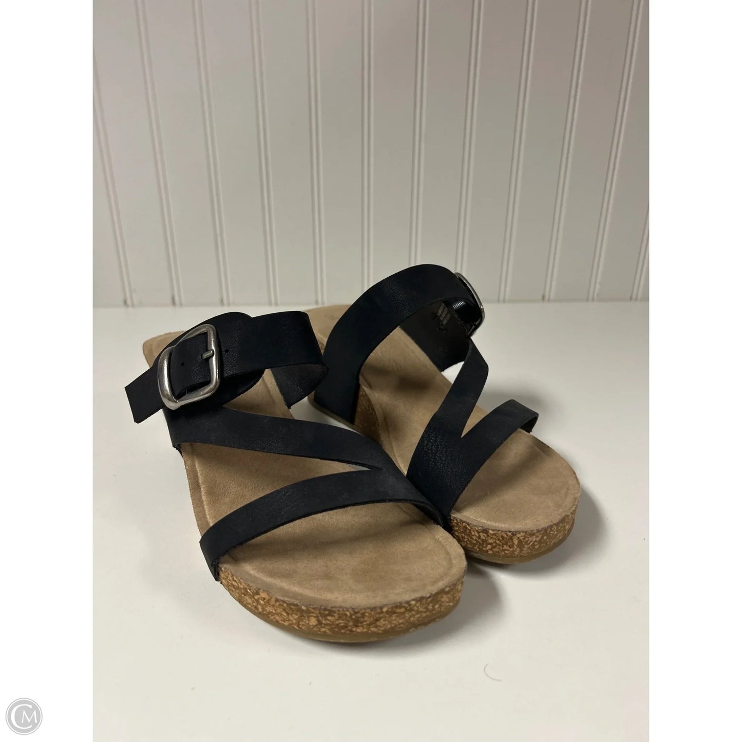 Sandals Heels Wedge By Annie In Black, Size: 7