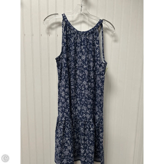 Dress Casual Midi By Loft In Blue & White, Size: S