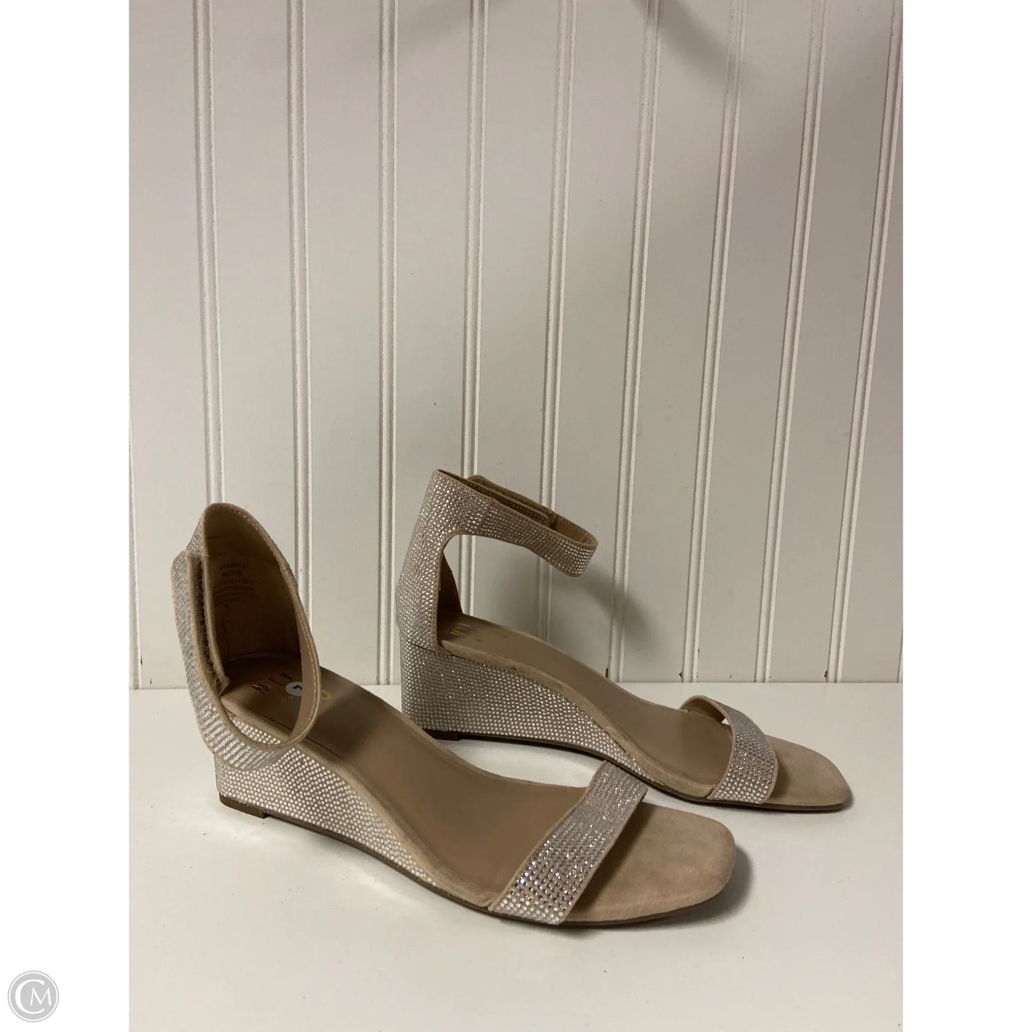 Sandals Heels Wedge By Mix No 6 In Beige, Size: 7